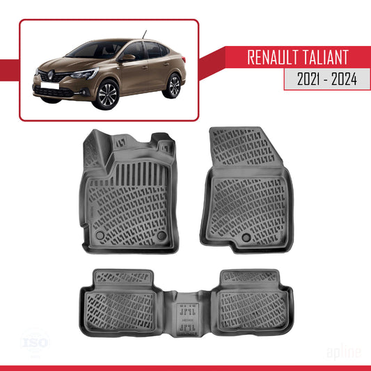 Compatible avec Renault Taliant 3 2021-2024 4D Tapis de Voiture Noir