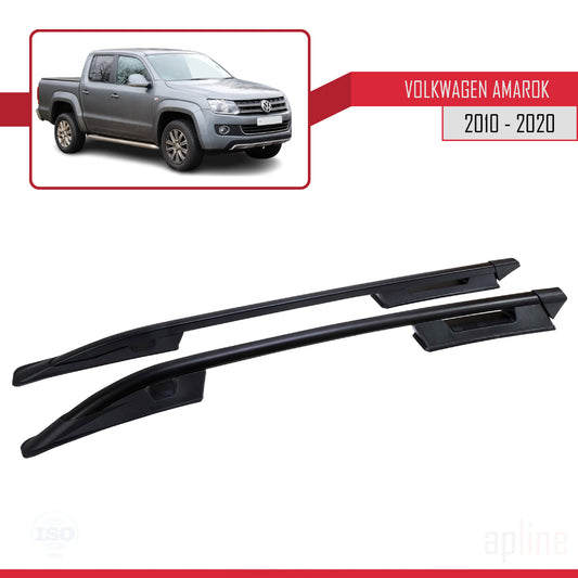 Compatible with Volkswagen Amarok (2F) 2010-2020 (Short Wheelbase L1/H1) Roof Rails Roof Rack Luggage Carrier Black