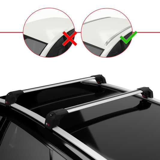Compatible avec Volvo XC40 2018-2026 ACE-2 modèle Barres de Toit Railing Porte-Bagages de Voiture Gris Aluminium Barres