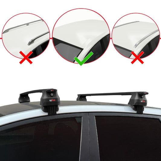 Compatible avec Hyundai ix20 (JC) 2011-2019 ACE-4 Barres de Toit Railing Porte-Bagages de Voiture Noir Aluminium 2 Barres