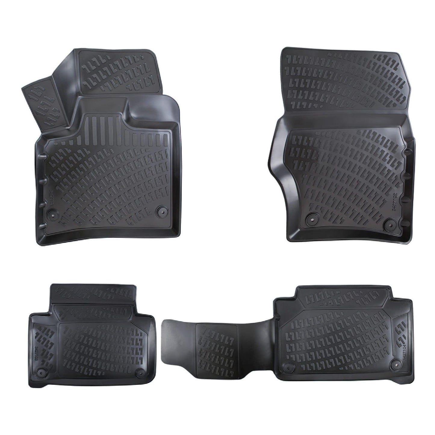 Compatible avec Q7 (4L) 2006-2015 4D Tapis de Voiture Noir