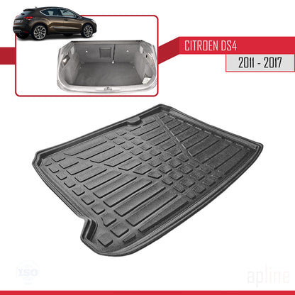 Trunk Mats for Citroen DS4 2012-2017 Flexible Cargo Liner BLACK