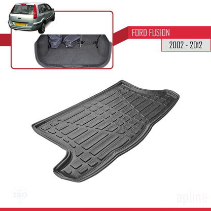 Compatible avec Ford Fusion 2002-2012 Flexible Tapis de Coffre Plancher de Chargement Noir