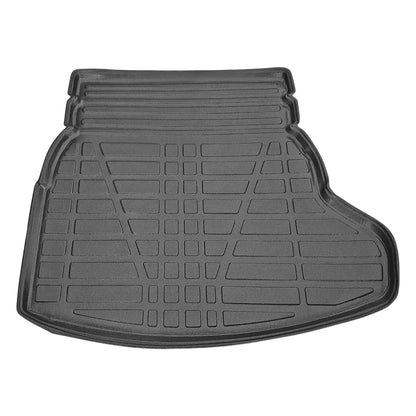 Compatible with Mercedes C Class 4 (W205) 2015-2021 Flexible Trunk Mats Cargo Liner Black