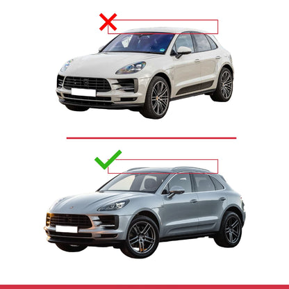 Compatible avec Porsche Macan (95B) 2014-2024 ACE-2 modèle Barres de Toit Railing Porte-Bagages de Voiture Noir Aluminium Barres