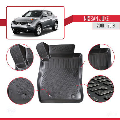 Compatible with Nissan Juke (F15) 2010-2019 4D Car mats Black