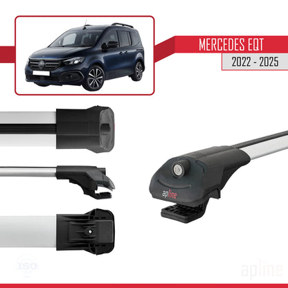 Compatible with Mercedes EQT / Citan W420 2022-2025 ACE-1 Car Roof Rack Cross Bar Grey Aluminium 3 Bars
