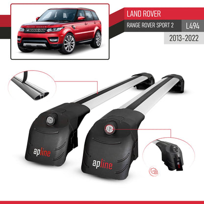 Compatible avec Land Rover Range Rover Sport 2 (L494) 2013-2022 ACE-2 modèle Barres de Toit Railing Porte-Bagages de Voiture Gris Aluminium Barres