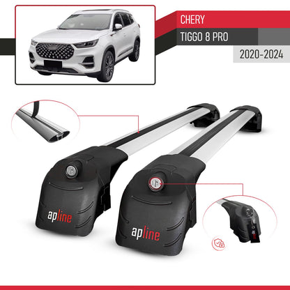 Compatible with Chery Tiggo 8 Pro 2020-2024 ACE-2 Car Roof Rack Cross Bar Grey Aluminium 2 Bars
