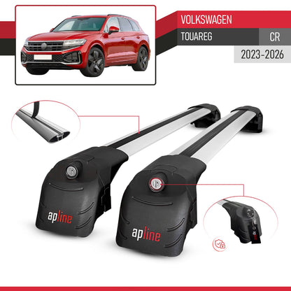 Compatible with VW Touareg 2023-2025 ACE-2 Car Roof Rack Cross Bar Grey Aluminium 2 Bars