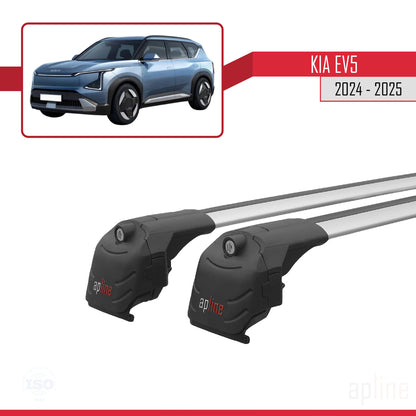 Compatible with Kia EV5 2024-2025 ACE-2 Car Roof Rack Cross Bar Grey Aluminium 2 Bars