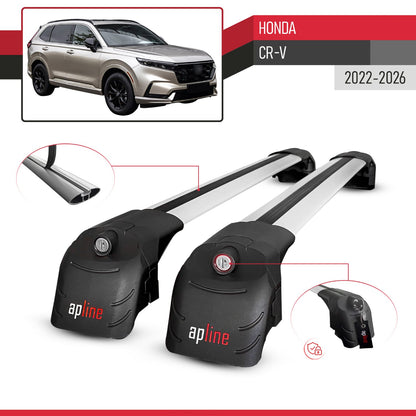Compatible with Honda CR-V 2022-2025 ACE-2 Car Roof Rack Cross Bar Grey Aluminium 2 Bars