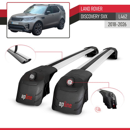 Compatible avec Land Rover Discovery SVX (L462) 2018-2026 ACE-2 modèle Barres de Toit Railing Porte-Bagages de Voiture Gris Aluminium Barres