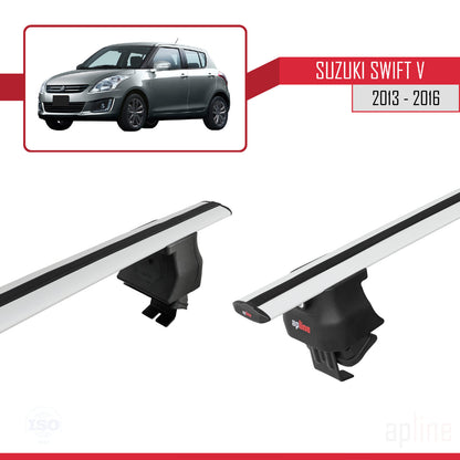 Compatible avec Suzuki Swift 2 Post-Facelift 2013-2016 ACE-4 Barres de Toit Railing Porte-Bagages de Voiture Gris Aluminium 2 Barres