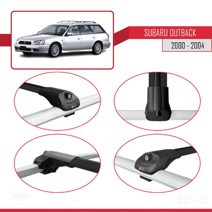 Compatible with Subaru Outback 2000-2004 Cross Bar ACE-1 Car Roof Rack Cross Bar BLACK
