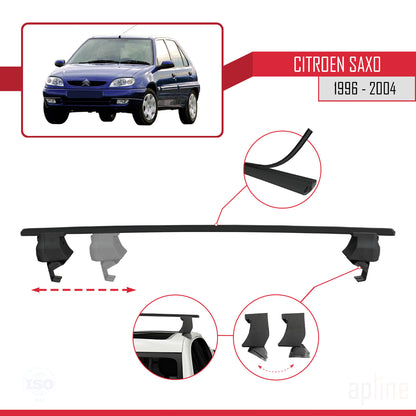 Compatible with Citroen Saxo 1996-2004 ACE-4 Car Roof Rack Cross Bar Black Aluminium 2 Bars