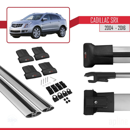 Compatible avec Cadillac SRX 2004-2016 FLY Model Barres de Toit Railing Porte-Bagages de Voiture Gris Aluminium 2 Barres