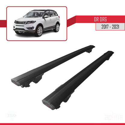 Compatible avec DR DR6 2017-2021 HOOK Model Barres de Toit Railing Porte-Bagages de Voiture Noir Aluminium 2 Barres
