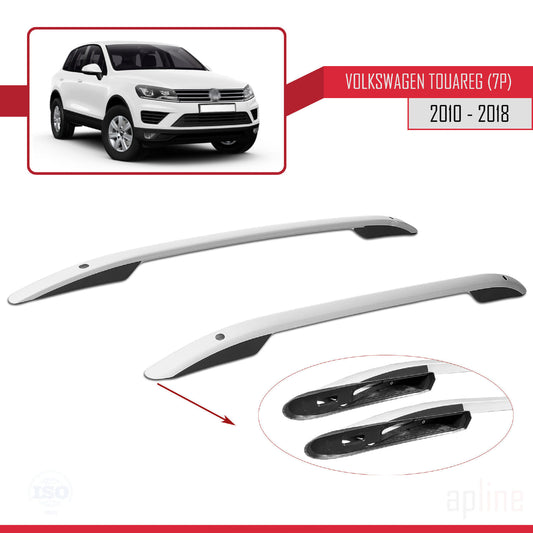 Compatible with Volkswagen Touareg 2 (7P) 2010-2018 (Short Wheelbase L1/H1) Roof Rails Roof Rack Luggage Carrier (Adhesive Model) Grey