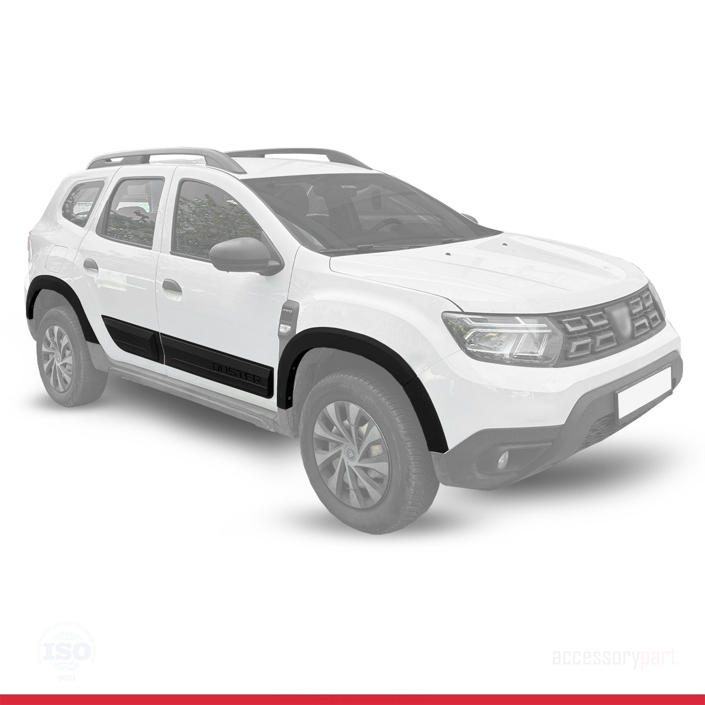 Compatible avec Dacia Duster 2018-2024 Fender Protecteur de Passage de roue pare-chocs Garde-boue et protection laterale Protection de la carrosserie voiture Kit NOİR