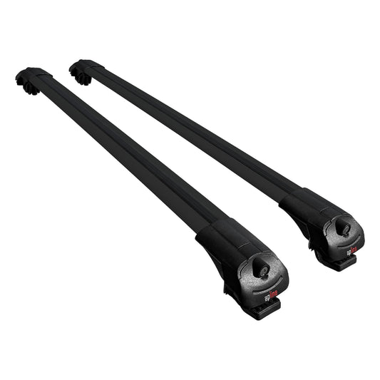 Compatible avec Renault Laguna 3 Estate 2007-2013 ACE-1 Barres de Toit Railing Porte-Bagages de Voiture Noir Aluminium 2 Barres