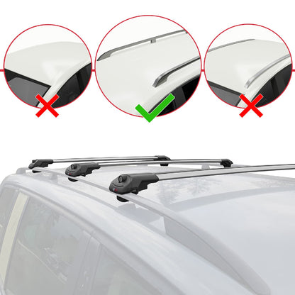 Compatible avec Nissan Primera 3 (W12) Traveller 2002-2007 ACE-1 Barres de Toit Railing Porte-Bagages de Voiture Gris Aluminium 3 Barres