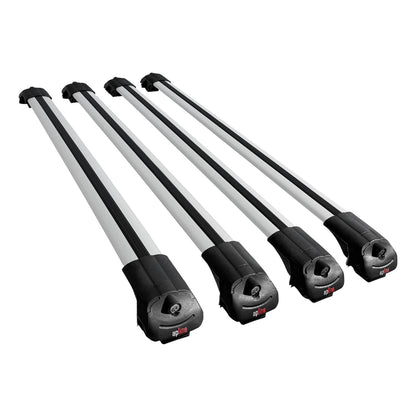 Compatible avec Toyota Proace 2017-2025 ACE-1 Barres de Toit Railing Porte-Bagages de Voiture Gris Aluminium 4 Barres