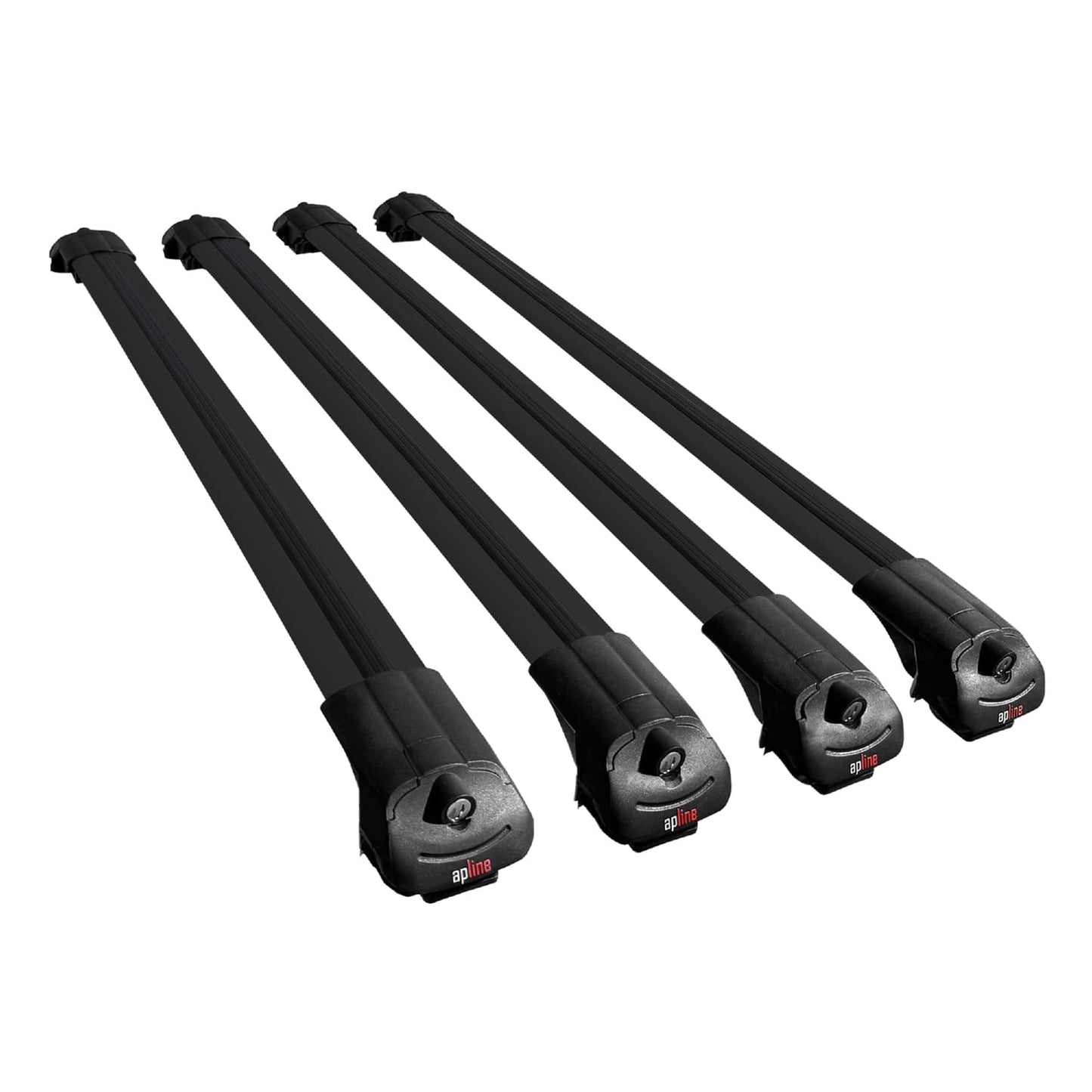 Compatible avec Fiat Doblo 2 2010-2022 ACE-1 Barres de Toit Railing Porte-Bagages de Voiture Noir Aluminium 4 Barres