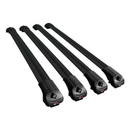 Compatible avec Fiat Doblo 2 2010-2022 ACE-1 Barres de Toit Railing Porte-Bagages de Voiture Noir Aluminium 4 Barres