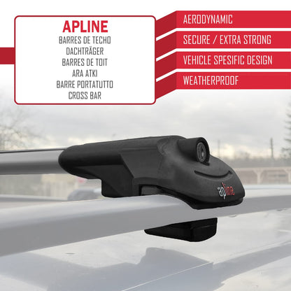 Compatible avec Jeep Cherokee 5 (KL) 2014-2023 ACE-1 Barres de Toit Railing Porte-Bagages de Voiture Gris Aluminium 2 Barres