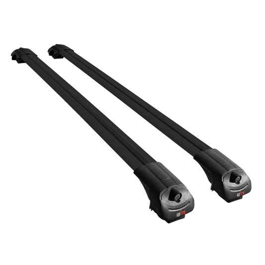 Compatible avec Toyota Land Cruiser 1998-2007 ACE-1 Barres de Toit Railing Porte-Bagages de Voiture Noir Aluminium 2 Barres