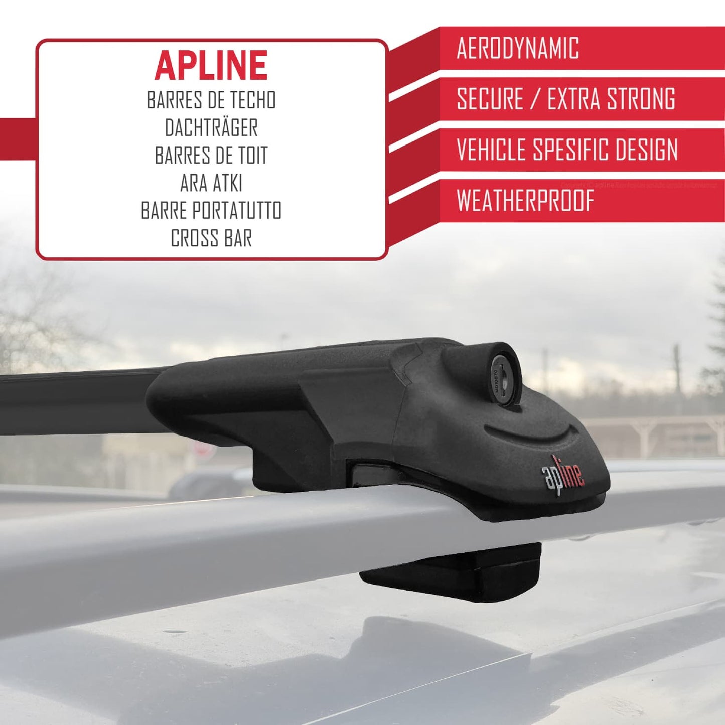 Compatible avec Kia Sportage 2023-2025 ACE-1 Barres de Toit Railing Porte-Bagages de Voiture Noir Aluminium 2 Barres