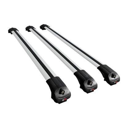 Compatible avec A6 (C7) Allroad 2012-2015 ACE-1 Barres de Toit Railing Porte-Bagages de Voiture Gris Aluminium 3 Barres