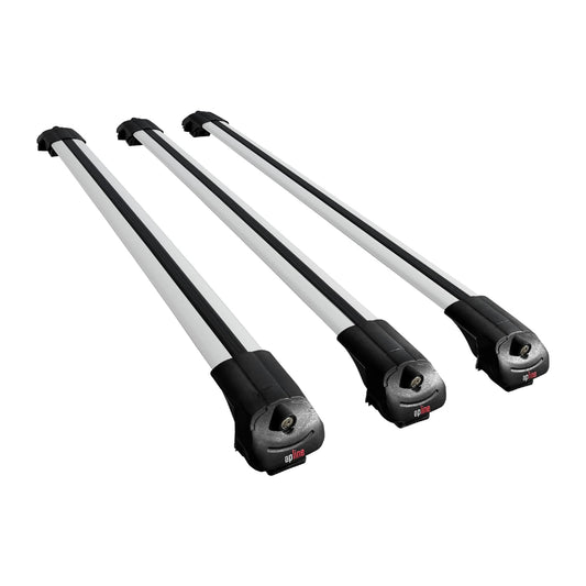 Compatible avec Mercedes Vito 2 (W639) Pre-Facelift 2003-2010 ACE-1 Barres de Toit Railing Porte-Bagages de Voiture Gris Aluminium 3 Barres