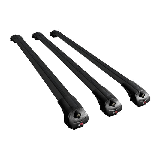 Compatible avec Subaru Outback Wilderness 2022-2024 ACE-1 Barres de Toit Railing Porte-Bagages de Voiture Noir Aluminium 3 Barres