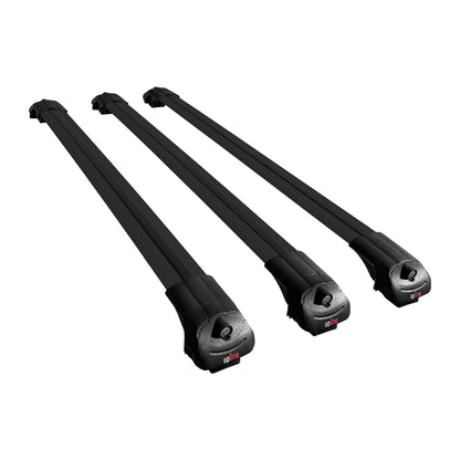 Compatible avec Ford Explorer 2006-2010 ACE-1 Barres de Toit Railing Porte-Bagages de Voiture Noir Aluminium 3 Barres