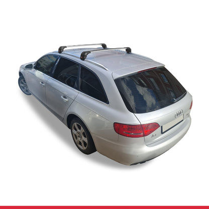 Compatible with A4 (B8) Avant 2008-2015 ACE-2 Car Roof Rack Cross Bar Grey Aluminium 2 Bars