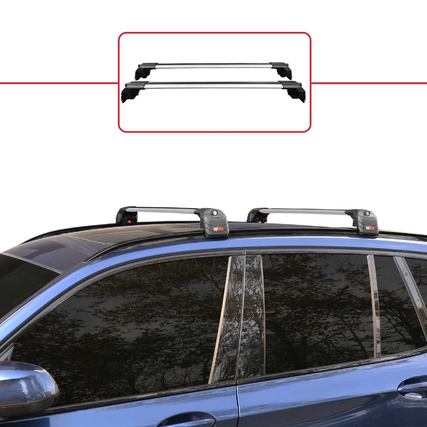 Compatible avec BMW X3 (G01) 2017-2025 ACE-2 modèle Barres de Toit Railing Porte-Bagages de Voiture Gris Aluminium Barres