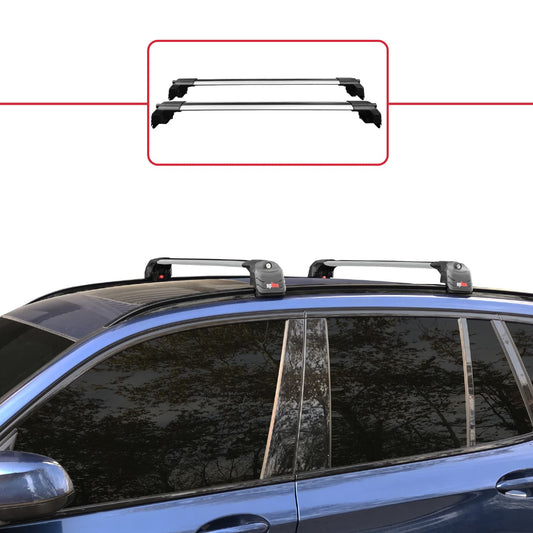 Compatible avec BMW X3 (G01) 2017-2025 ACE-2 modèle Barres de Toit Railing Porte-Bagages de Voiture Gris Aluminium Barres