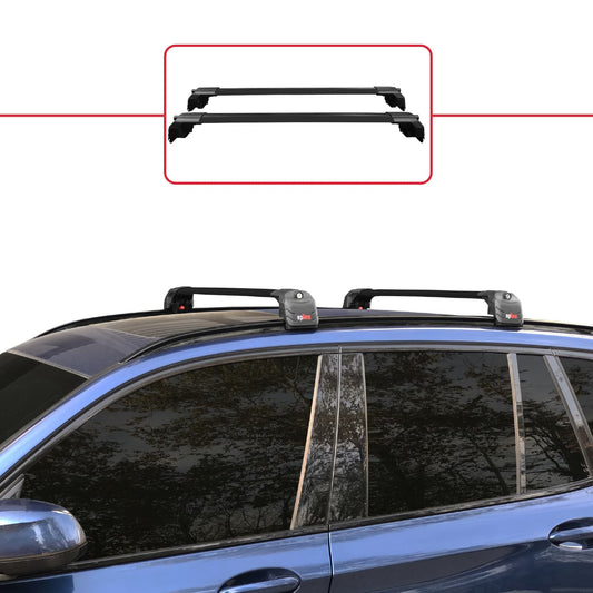 Compatible avec BMW X3 (G01) 2017-2025 ACE-2 modèle Barres de Toit Railing Porte-Bagages de Voiture Noir Aluminium Barres