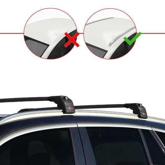 Compatible avec BMW X5 (G05) 2019-2026 ACE-2 modèle Barres de Toit Railing Porte-Bagages de Voiture Noir Aluminium Barres