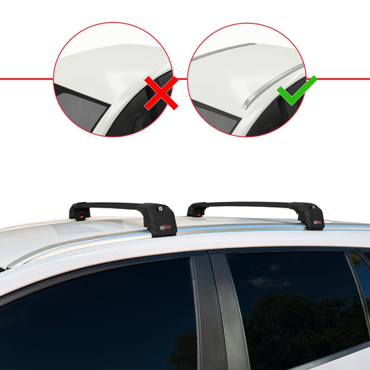 Compatible avec Toyota Corolla Touring/Estate (E210) 2019-2026 ACE-2 modèle Barres de Toit Railing Porte-Bagages de Voiture Noir Aluminium Barres