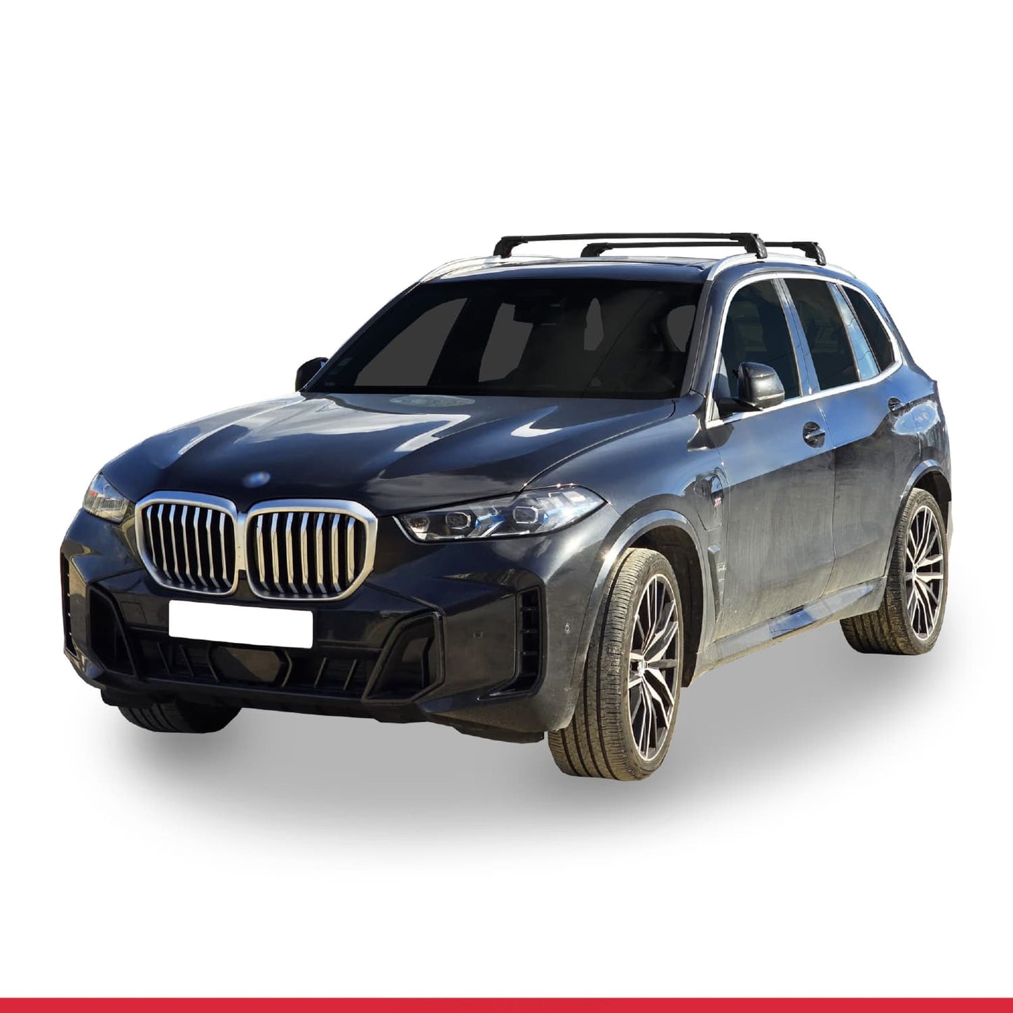 Compatible avec BMW X5 (G05) 2019-2026 ACE-2 modèle Barres de Toit Railing Porte-Bagages de Voiture Noir Aluminium Barres