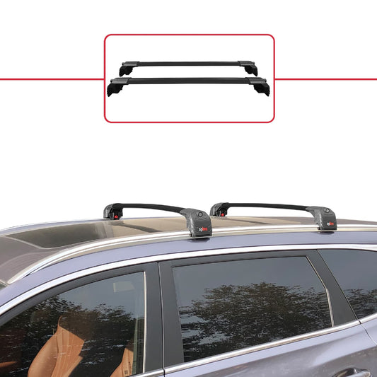 Compatible avec Chery Tiggo 8 Pro 2020-2024 ACE-2 modèle Barres de Toit Railing Porte-Bagages de Voiture Noir Aluminium Barres