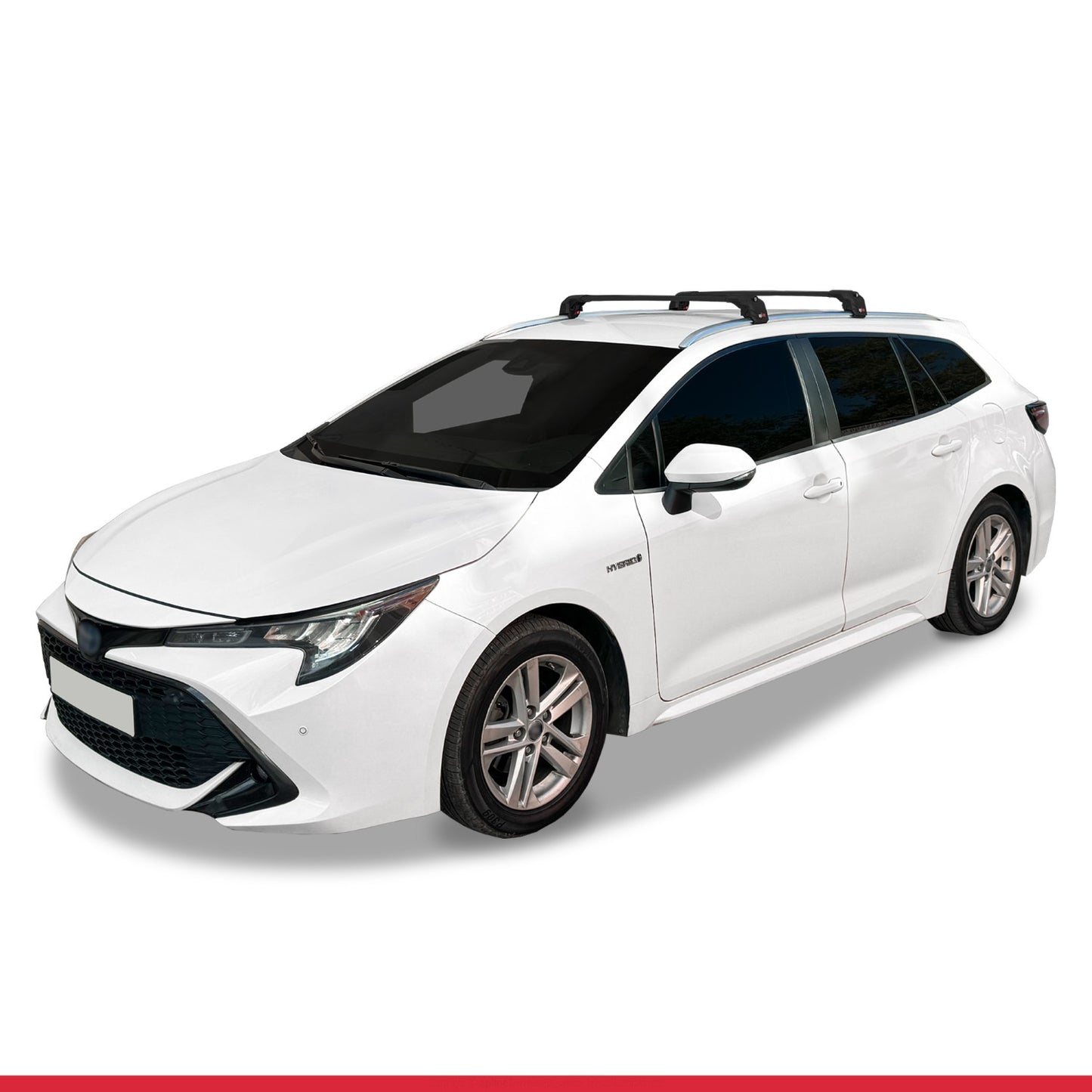 Compatible avec Toyota Corolla Touring/Estate (E210) 2019-2026 ACE-2 modèle Barres de Toit Railing Porte-Bagages de Voiture Noir Aluminium Barres