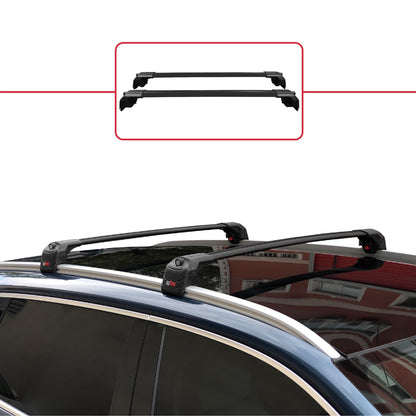 Compatible avec Togg T10X 2023-2025 ACE-2 Barres de Toit Railing Porte-Bagages de Voiture Noir Aluminium 2 Barres