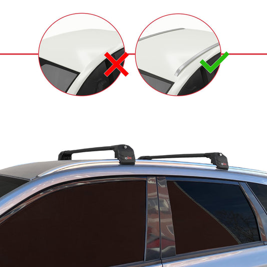 Compatible avec Suzuki Vitara/Escudo (LY) 2015-2026 ACE-2 modèle Barres de Toit Railing Porte-Bagages de Voiture Noir Aluminium Barres