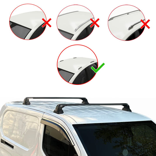 Compatible avec Toyota Land Cruiser Prado (J120) 2002-2009 ACE-3 Barres de Toit Railing Porte-Bagages de Voiture Noir Aluminium 2 Barres
