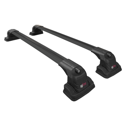 Compatible avec Volkswagen Caddy (2K) 2003-2019 ACE-3 Barres de Toit Railing Porte-Bagages de Voiture Noir Aluminium 2 Barres