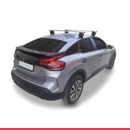 Compatible avec Citroen C4 III (C41) 2020-2025 ACE-4 Barres de Toit Railing Porte-Bagages de Voiture Gris Aluminium 2 Barres